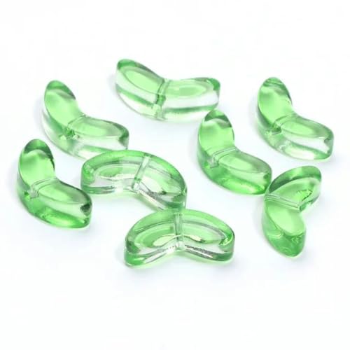 Blumenperlen, transparente kleine Glasperlen, Halsketten, lose Abstandsperlen zur Schmuckherstellung, DIY, handgefertigtes Bastelzubehör-C04567-11 x 14 mm-30 Stück von WYLZBA