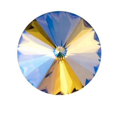 Schillernde Serie, 8 Farben, ausgefallene Pointback-Strasssteine, lose Glas-Strasskristalle für Kleidung, Kunsthandwerk, Schmuckdekoration – Paradiesglanz – 10 mm, 20 Stück von WYLZBA