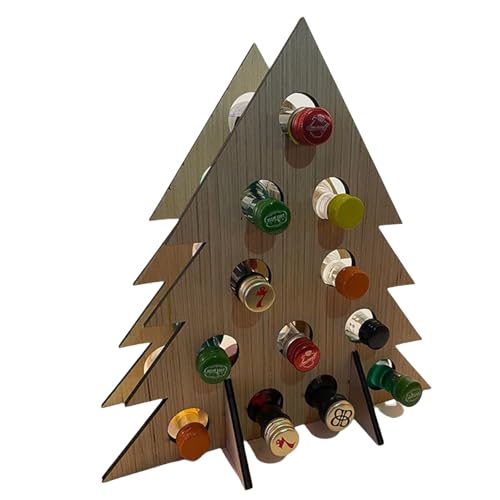 WYLZLKX Adventskalender-Weinregal, praktischer Holz-Adventskalender, Weinständer für Zuhause, Unterhaltung, Primärfarbe, ca. 25,4 x 22,86 cm von WYLZLKX