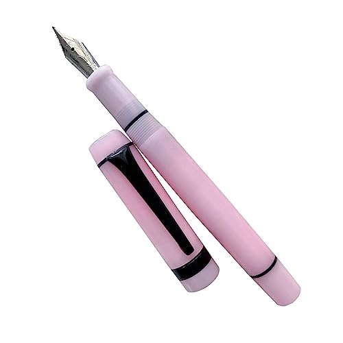 WYLZLKX Eleganter Füllfederhalter, Kalligraphie-Stift, gleichmäßiges Schreiben für Männer und Frauen, professionell, Chef, Büro, schöne Stifte, rosa schwarzer Clip von WYLZLKX