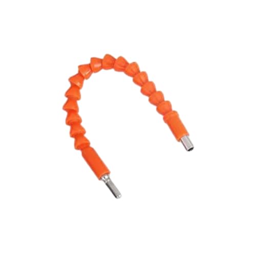 WYLZLKX Elektrische Bohrmaschinen-Schraubendreher-Bit, multifunktional, Schlange, flexible Schläuche, Kardanschaft, weiche Verlängerungsstange, 29,5 cm, Orange von WYLZLKX