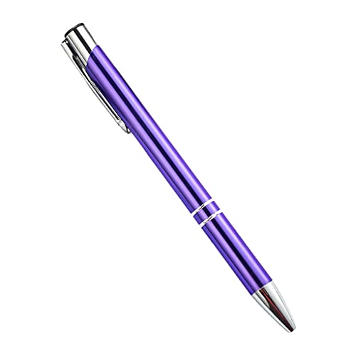 WYLZLKX Metall-Stift, einziehbarer Metall-Kugelschreiber, 1,0 mm Spitze, Business-Geschenk für Büro, Damen, Herren, Violett von WYLZLKX