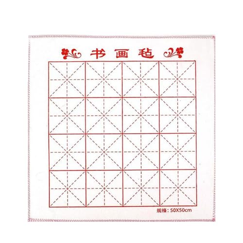 WYLZLKX Xuan-Papier-Kalligraphie-Filzmatte für chinesische Kalligraphie, Filzmatte, Schreibtischunterlage für Malerei, Kalligraphie, Praxis. Verdicktes 50 x 50 Gitter von WYLZLKX