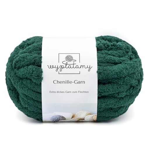 WYPLATAMY Dicke Wolle Garn 250g - Handstricken, Chenille Strickgarn zum Häkeln für Decken & Pullover - Häkeln Garn, Stricken Dicke Wolle 25m Weiches Wollgarn Perfekt für Anfänger (Flasche) von WYPLATAMY