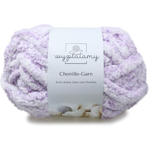 WYPLATAMY Dicke Wolle Garn 250g - Handstricken, Chenille Strickgarn zum Häkeln für Decken & Pullover - Häkeln Garn, Stricken Dicke Wolle 25m Weiches Wollgarn Perfekt für Anfänger (Pastell 4) von WYPLATAMY