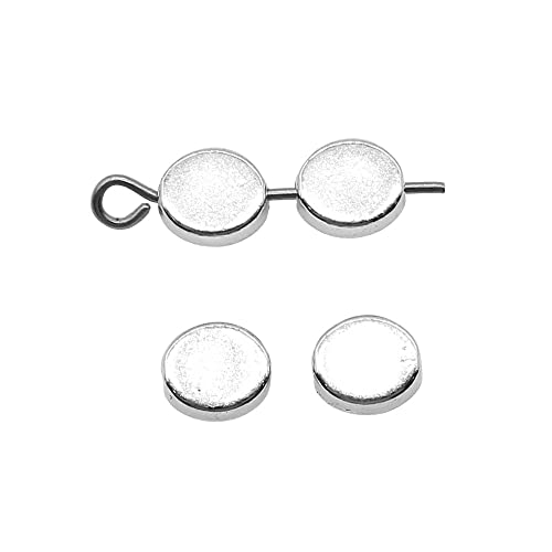 10 Stücke 6x7mm Antike Silberfarbe Ovale Perlen Accessoires Schmuck Schmuckherstellung Basteln für Erwachsene von WYSIWYG