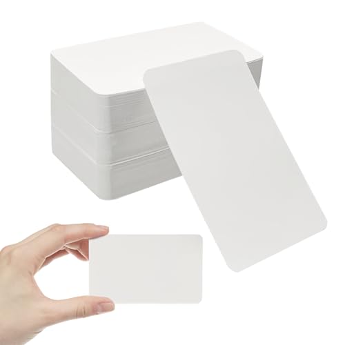 150 Stück Blanko Papier Karten, 9 x 5.2cm Leere Kraftpapier Visitenkarten, Blanko Karteikarten zum Selbstgestalten, Nachricht Karten DIY, Postkarten Blanko Karten für Danksagungs Vokabeln Lernen von WYTNB