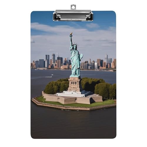 Acryl-Klemmbrett, Freiheitsstatue im NYC-Druck, A4-Klemmbrett, langlebiges Klemmbrett, Büro-Klemmbrett, leichtes Klemmbrett, hängendes Klemmbrett von WYUSPGK