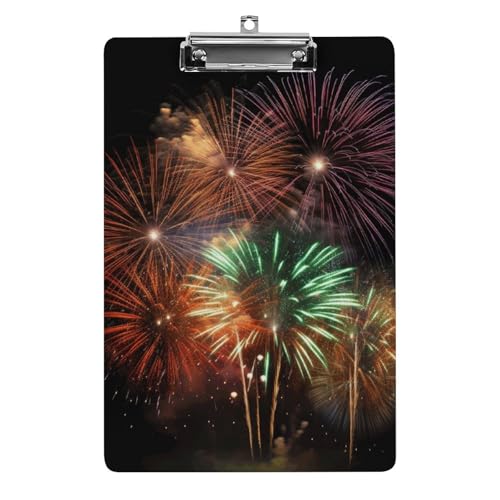 Acryl-Klemmbrett, prächtiges Feuerwerk-Druck, A4-Klemmbrett, langlebiges Klemmbrett, Büro-Klemmbrett, leichtes Klemmbrett, hängendes Klemmbrett von WYUSPGK