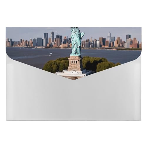 WYUSPGK Niedliche Aktenordner, Freiheitsstatue in NYC, Druck-Ordner, Aktenordner für Zuhause, Arbeit, Büro, Organizer von WYUSPGK