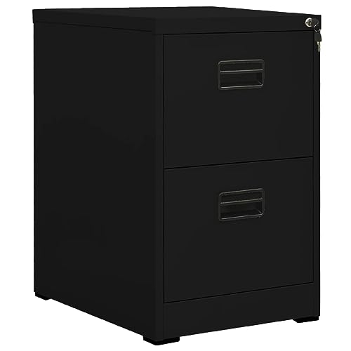 WYYDHGBF Aktenschränke Aktenschrank schwarz 46x62x72,5 cm Stahlmöbel von WYYDHGBF