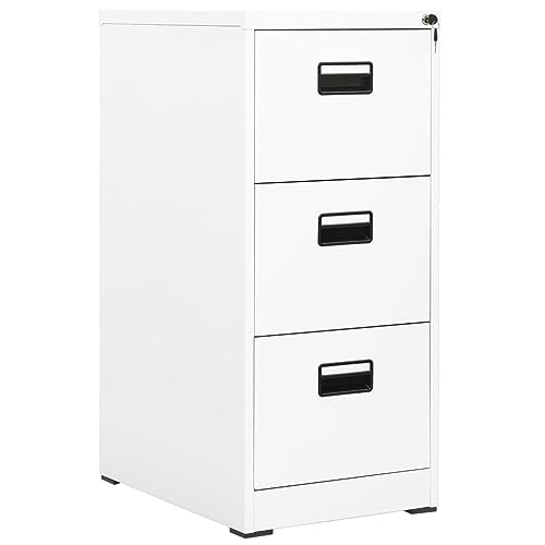 WYYDHGBF Aktenschränke Aktenschrank weiß 46x62x102,5 cm Stahlmöbel von WYYDHGBF