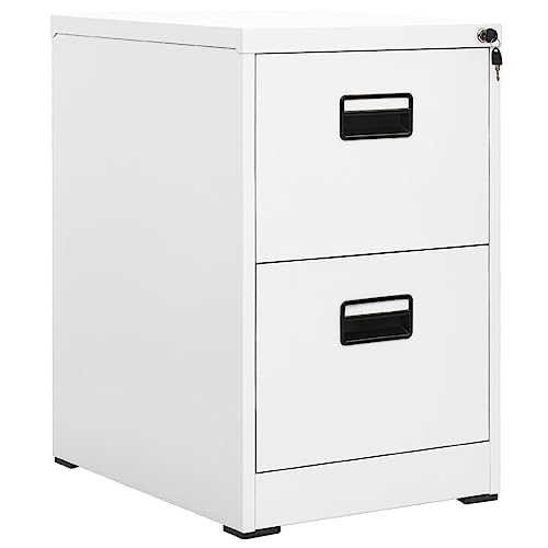 WYYDHGBF Aktenschränke Aktenschrank weiß 46x62x72,5 cm Stahlmöbel von WYYDHGBF