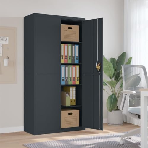 WYYDHGBF Aktenschrank Aktenschrank Anthrazit 90x40x180 cm Stahlmöbel von WYYDHGBF