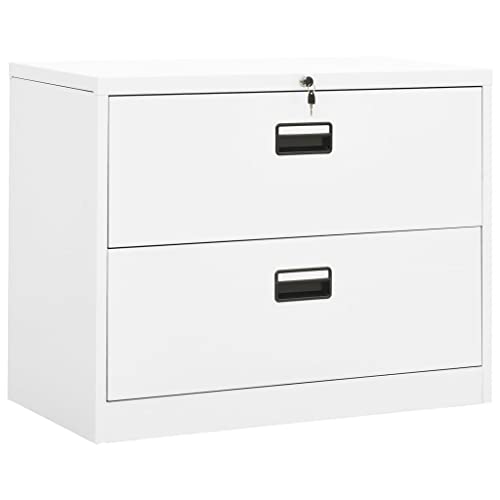 WYYDHGBF Aktenschrank Aktenschrank weiß 90x46x72,5 cm Stahlmöbel von WYYDHGBF