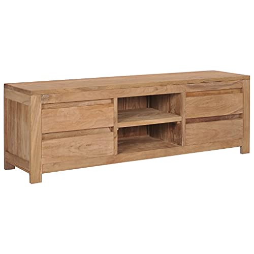 WYYDHGBF Entertainment-Center & TV-Ständer-TV-Schrank 115x30x40 cm Massivholz Teak-Möbel von WYYDHGBF