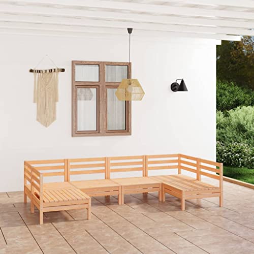 WYYDHGBF Gartenmöbel - 6-teiliges Garten-Lounge-Set aus massivem Kiefernholz - Möbel von WYYDHGBF