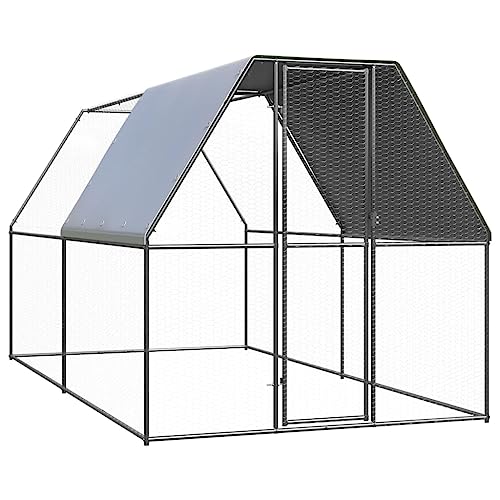 WYYDHGBF Heimtierbedarf-Outdoor Hühnerkäfig 2x4x2 m aus verzinktem Stahl-Tiere & Heimtierbedarf von WYYDHGBF