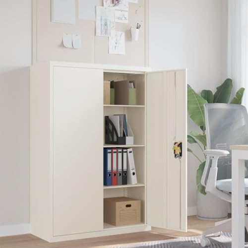 WYYDHGBF Möbel Artikel-Aktenschrank Weiß 90x40x140 cm Stahl von WYYDHGBF