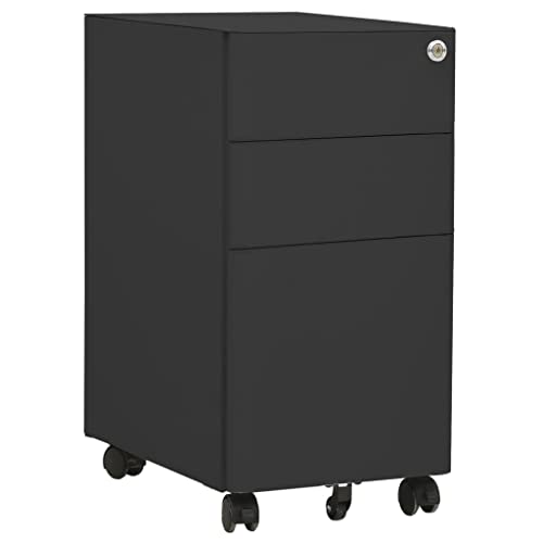 WYYDHGBF Möbel Home Tools Mobiler Aktenschrank Anthrazit 30x45x59 cm Stahl von WYYDHGBF