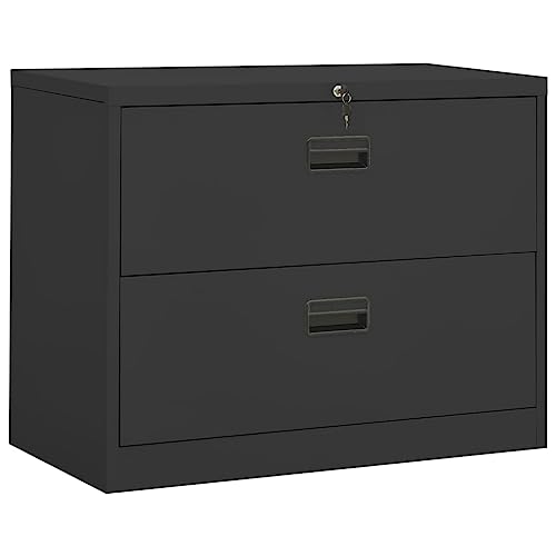 WYYDHGBF Nice Cabinets & Storage Aktenschränke - Aktenschrank Anthrazit 90x46x72,5 cm Stahl von WYYDHGBF