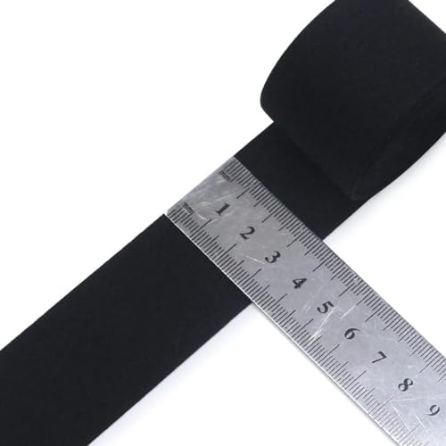 5yd Schwarz Weiß Beige Einfarbiges Baumwollbindeband Gurtbandbesatz zum Verpacken von Kleidungszubehör Handgefertigtes DIY-Schwarz001 35mm-5 Yards von WZBAO