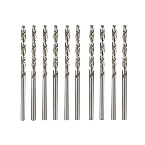 WZFC 10-teiliges HSS-Mini-Spiralbohrer-Set Für Drehwerkzeug, Gerader Schaft, Bohrer-Set Für Metallholzwerkzeuge,10 Stück 3,6 Mm von WZFC