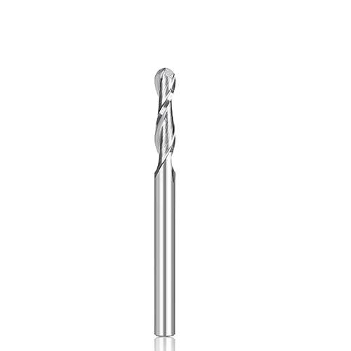 WZFC Hartmetall-Schaftfräser, 3,175 Schaft, Kugelkopffräser, Durchmesser, CNC-Fräser Für Holzbearbeitungs-Fräswerkzeuge,3,175x1,5x6 von WZFC