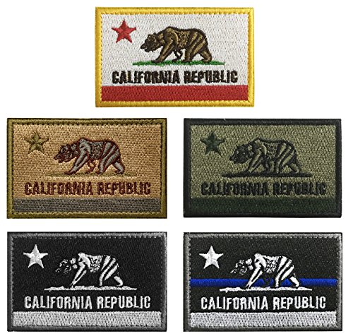 WZT 5 Stück California Tactical Patch – Moral Military Patches von WZT