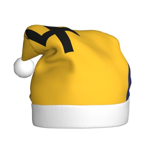 WZYWHJ Weihnachtsmütze für Erwachsene – Ornament-Stirnband für Feiertage, Partys und Kostümveranstaltungen, Flagge von Barbados WZYWHJ Weihnachtsmütze für Erwachsene – Ornament-Stirnband für Feiertage, Partys und Kostümveranstaltungen, Flagge von Barbados von WZYWHJ