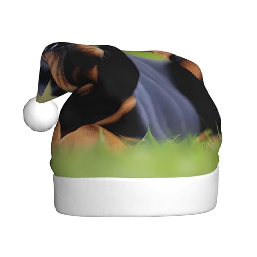 WZYWHJ Weihnachtsmütze für Erwachsene – Ornament-Stirnband für Feiertage, Partys und Kostümveranstaltungen, Rottweiler-Tapetendrucke WZYWHJ Weihnachtsmütze für Erwachsene – Ornament-Stirnband für Feiertage, Partys und Kostümveranstaltungen, Rottweiler-Tapetendrucke von WZYWHJ