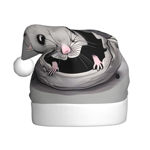 WZYWHJ Weihnachtsmütze für Erwachsene – Ornament-Stirnband für Feiertage, Partys und Kostümveranstaltungen, graue Ratten-Drucke WZYWHJ Weihnachtsmütze für Erwachsene – Ornament-Stirnband für Feiertage, Partys und Kostümveranstaltungen, graue Ratten-Drucke von WZYWHJ