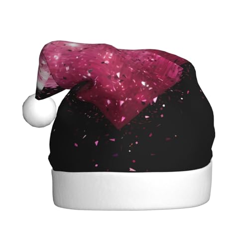 WZYWHJ Weihnachtsmütze für Erwachsene – Ornament-Stirnband für Feiertage, Partys und Kostümveranstaltungen, rotes Herz, rosa Glitzer-Drucke WZYWHJ Weihnachtsmütze für Erwachsene – Ornament-Stirnband für Feiertage, Partys und Kostümveranstaltungen, rotes Herz, rosa Glitzer-Drucke von WZYWHJ