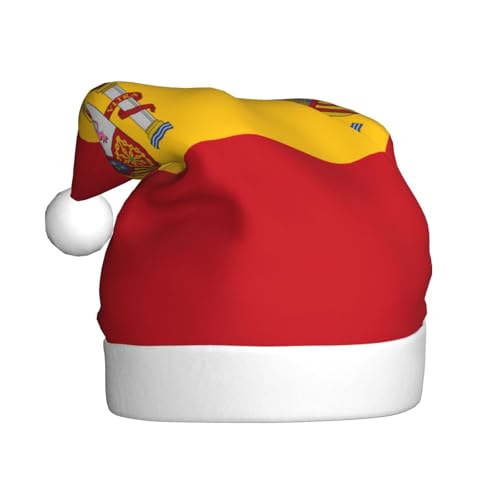 WZYWHJ Weihnachtsmütze für Erwachsene – Ornament-Stirnband für Feiertage, Partys und Kostümveranstaltungen, spanische Flagge, bedruckt von WZYWHJ