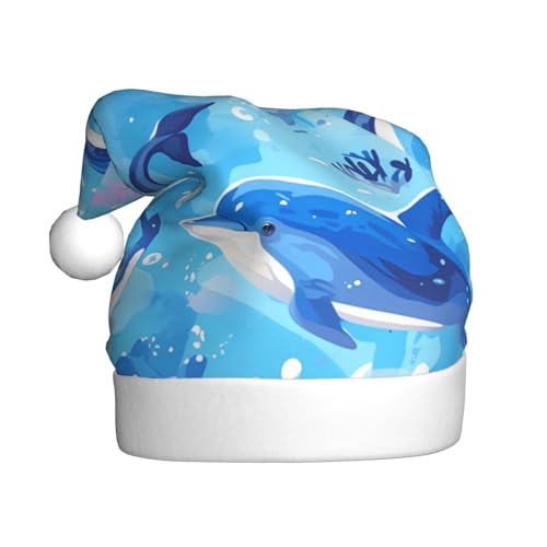 WZYWHJ Weihnachtsmütze für Erwachsene – Ornament-Stirnband für Feiertagspartys und Kostümveranstaltungen, Ozean-Delfin, der Sie ansieht, Drucke WZYWHJ Weihnachtsmütze für Erwachsene – Ornament-Stirnband für Feiertagspartys und Kostümveranstaltungen, Ozean-Delfin, der Sie ansieht, Drucke von WZYWHJ