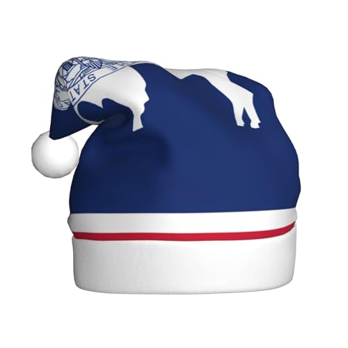 WZYWHJ Weihnachtsmütze für Erwachsene – Ornament-Stirnband für Feiertagspartys und Kostümveranstaltungen, Wyoming-Staatsflaggen-Drucke WZYWHJ Weihnachtsmütze für Erwachsene – Ornament-Stirnband für Feiertagspartys und Kostümveranstaltungen, Wyoming-Staatsflaggen-Drucke von WZYWHJ