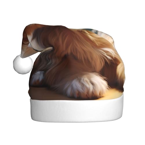 WZYWHJ Weihnachtsmütze für Erwachsene – Ornament-Stirnband für Feiertagspartys und Kostümveranstaltungen, niedliche Hunde-Drucke WZYWHJ Weihnachtsmütze für Erwachsene – Ornament-Stirnband für Feiertagspartys und Kostümveranstaltungen, niedliche Hunde-Drucke von WZYWHJ