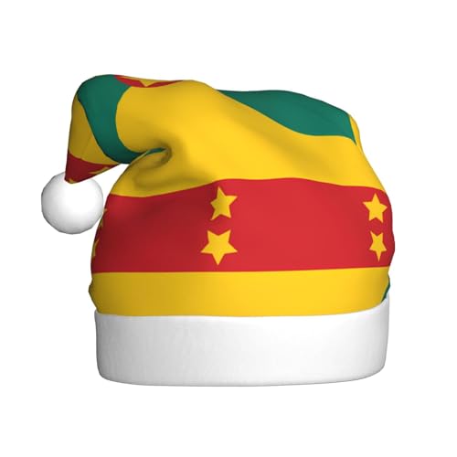 WZYWHJ Weihnachtsmütze für Erwachsene für Urlaub und Weihnachtsfeiern, jährliche Zeremonien, Flagge von Grenada Muster von WZYWHJ