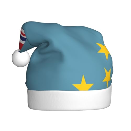 WZYWHJ Weihnachtsmütze für Erwachsene für Urlaub und Weihnachtsfeiern, jährliche Zeremonien, Flagge von Tuvalu Prints von WZYWHJ