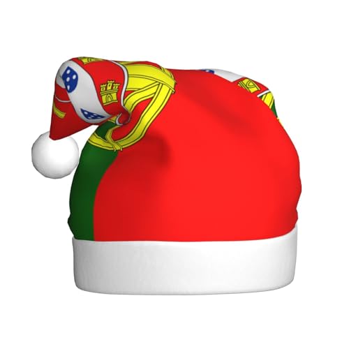 WZYWHJ Weihnachtsmütze für Erwachsene für Urlaub und Weihnachtsfeiern, jährliche Zeremonien, portugiesische Flagge von WZYWHJ