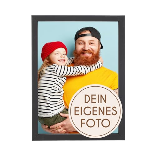 Wackadoo Bilderrahmen Holz mit eigenem Foto 13x18 (hoch) cm schwarz - Poster mit Wunschmotiv - Personalisiertes Geschenk - Wunschmotiv von Wackadoo