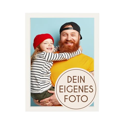 Wackadoo Bilderrahmen Holz mit eigenem Foto 13x18 (hoch) cm weiß - Poster mit Wunschmotiv - Personalisiertes Geschenk - Wunschmotiv von Wackadoo