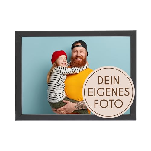 Wackadoo Bilderrahmen Holz mit eigenem Foto 13x18 (quer) cm schwarz - Poster mit Wunschmotiv - Personalisiertes Geschenk - Wunschmotiv - valentinstag geschenke für ihn sie von Wackadoo