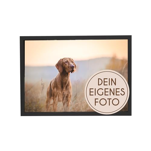 Wackadoo Bilderrahmen Holz mit eigenem Foto 29,7x42 cm DIN A3 (quer) cm schwarz - Poster mit Wunschmotiv - Personalisiertes Geschenk - Wunschmotiv, valentinstag geschenke für ihn sie von Wackadoo