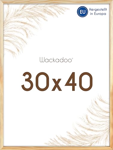 Wackadoo Bilderrahmen 30x40 natur Fotowand Fotorahmen mit Glasscheibe Italienisches Holz Picture frame von Wackadoo