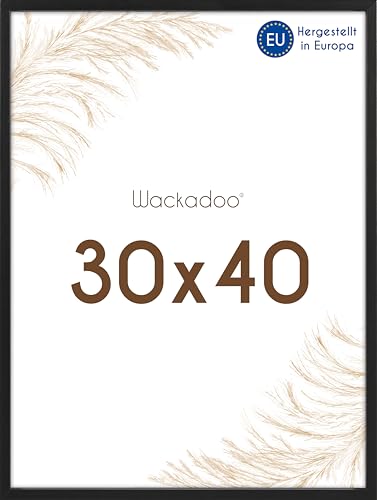 Wackadoo Bilderrahmen 30x40 schwarz Fotowand Fotorahmen mit Glasscheibe Italienisches Holz Picture frame von Wackadoo