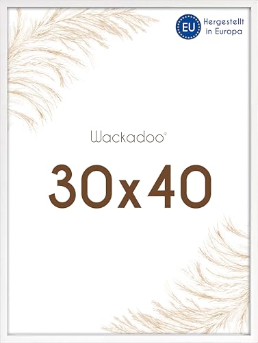 Wackadoo Bilderrahmen 30x40 weiß Fotowand Fotorahmen mit Glasscheibe Italienisches Holz Picture frame von Wackadoo