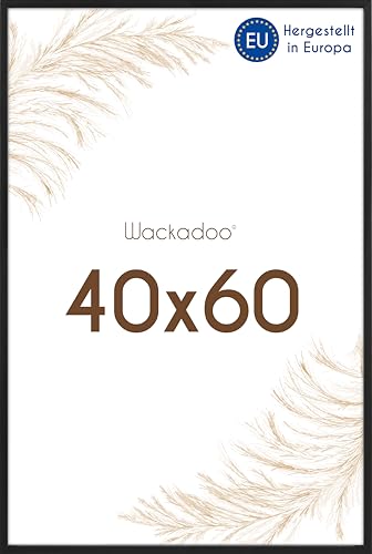 Wackadoo Bilderrahmen 40x60 schwarz Fotowand Fotorahmen mit Glasscheibe Italienisches Holz Picture frame von Wackadoo