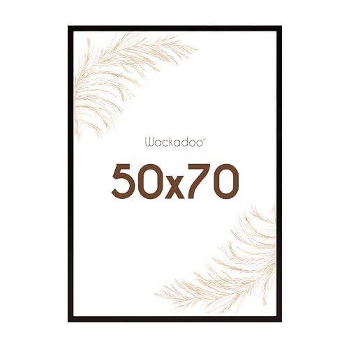 Wackadoo Bilderrahmen 50x70 Schwarz Fotowand Fotorahmen mit bruchsicherem Acrylglas FSC Holz Picture frame von Wackadoo