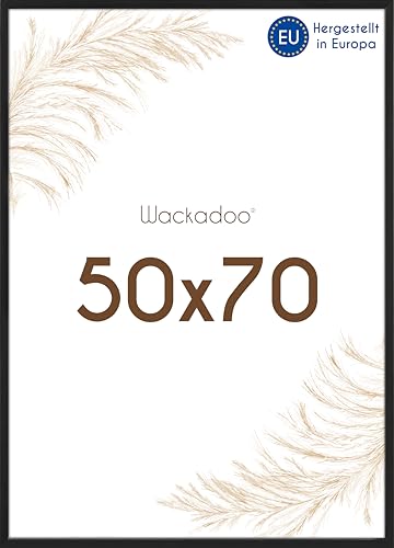 Wackadoo Bilderrahmen 50x70 schwarz Fotowand Fotorahmen mit Glasscheibe Italienisches Holz Picture frame von Wackadoo